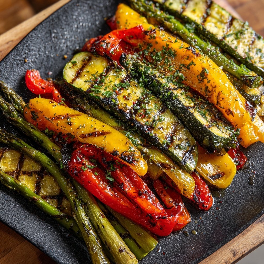 Healthy Lemon Herb Grilled Veggies