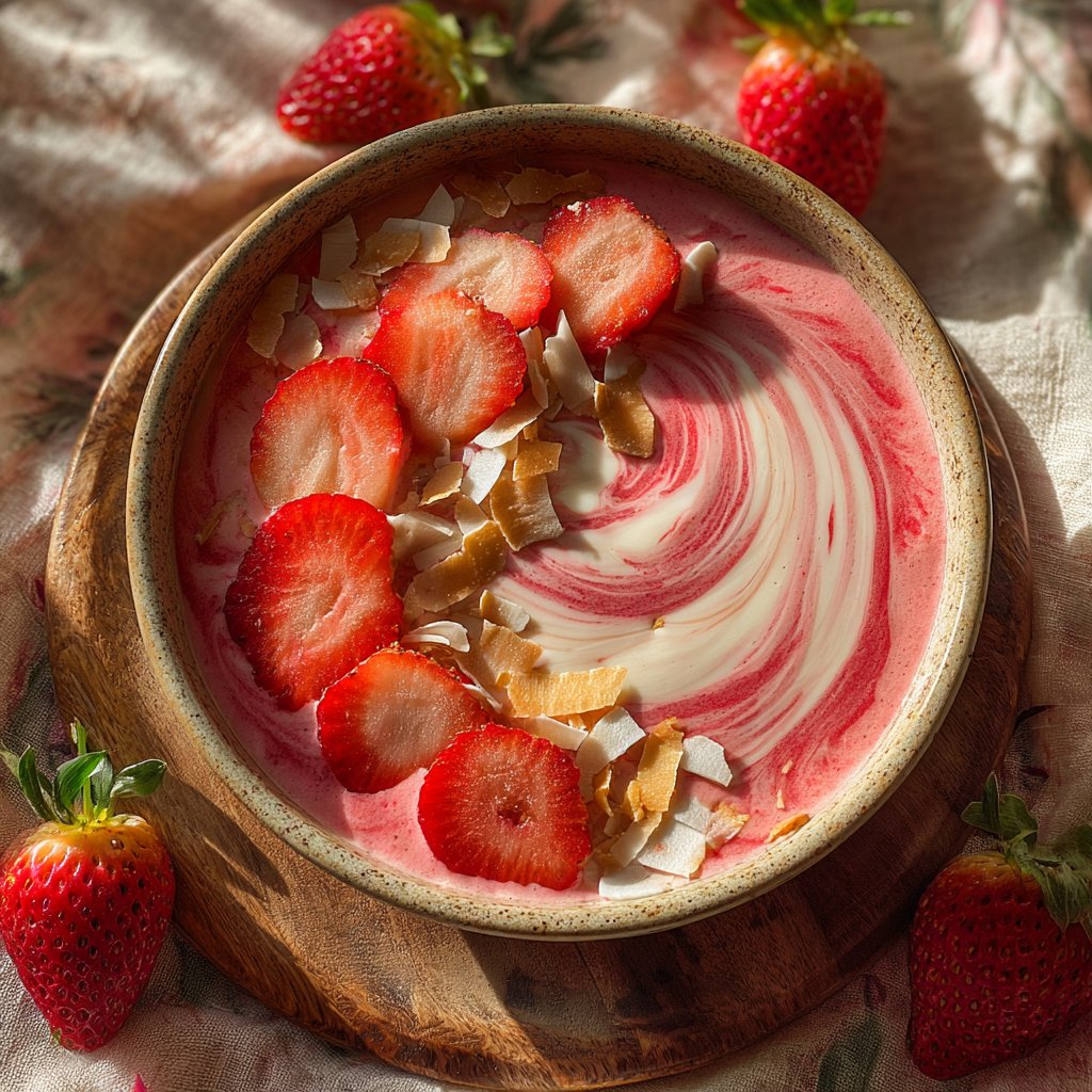 Strawberry Coconut Smoothie Bowl