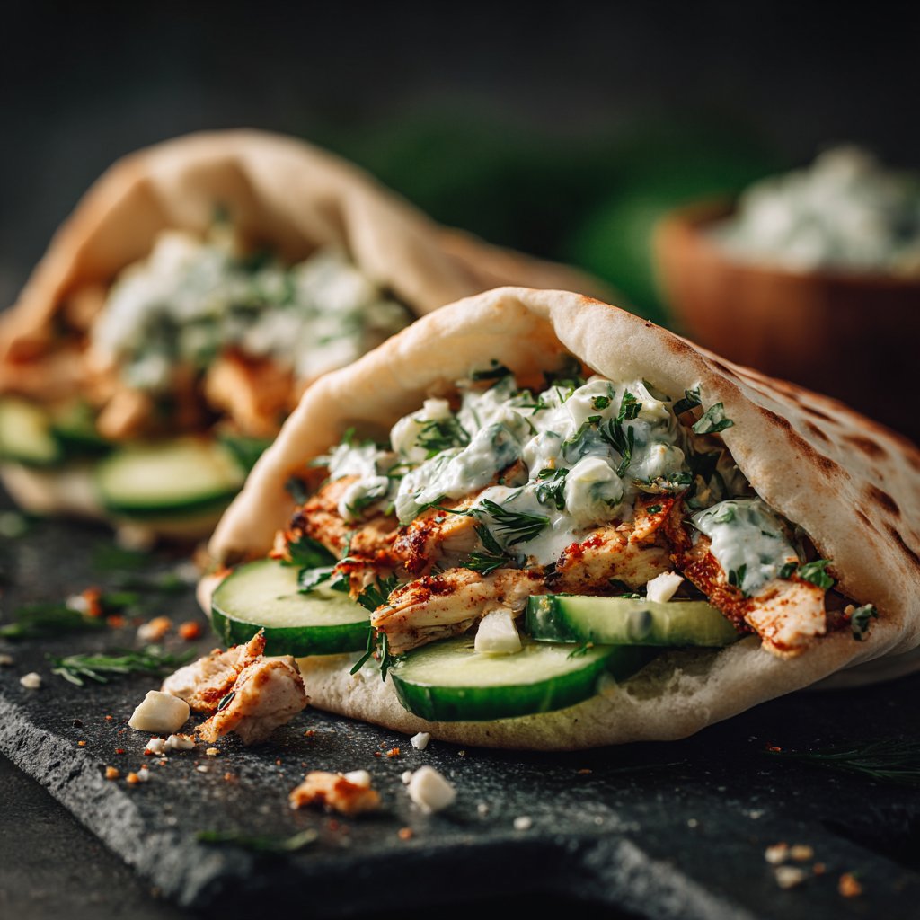 Mediterranean Chicken Pita Pockets