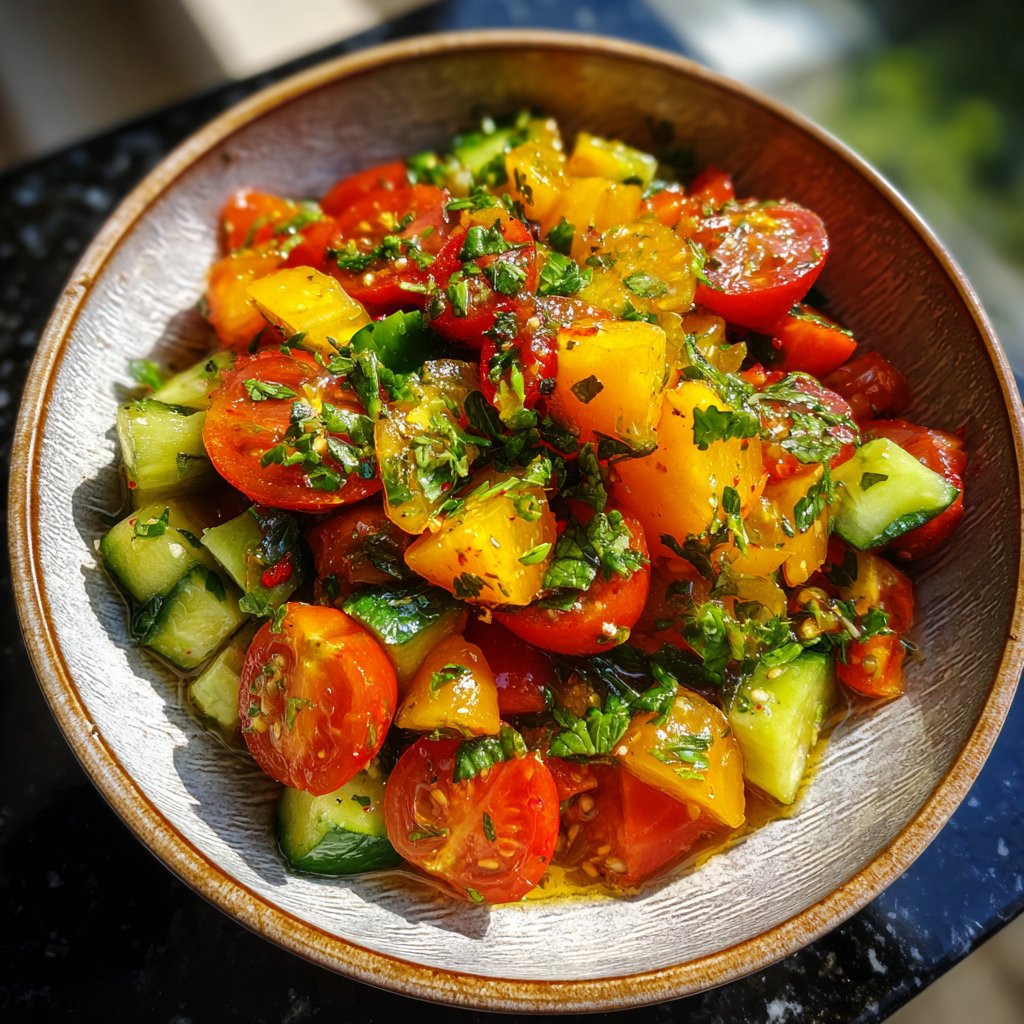 Refreshing Cucumber & Tomato Medley