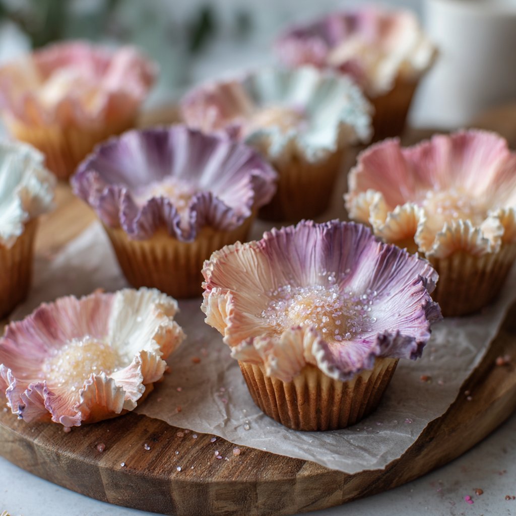 Gorgeous Petal Cupcake Toppers