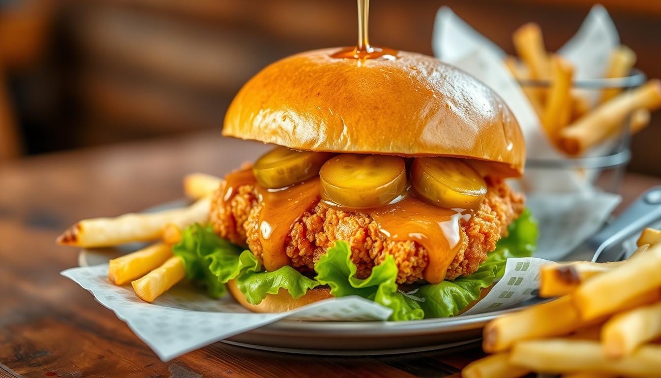 hot honey chicken sandwich