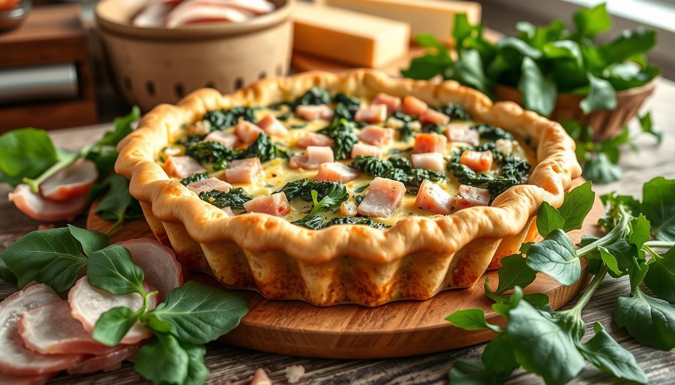 spinach an ham quiche recipe